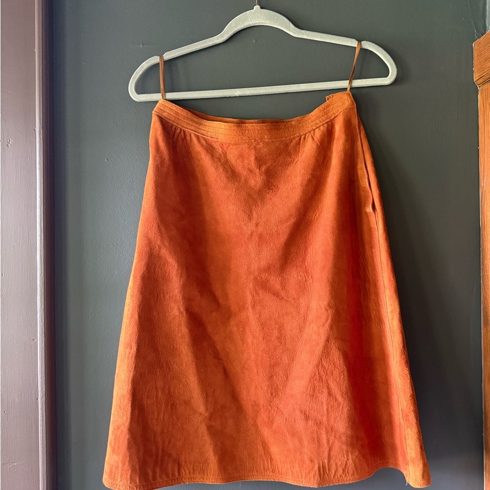 Vintage Suede A-Line Skirt